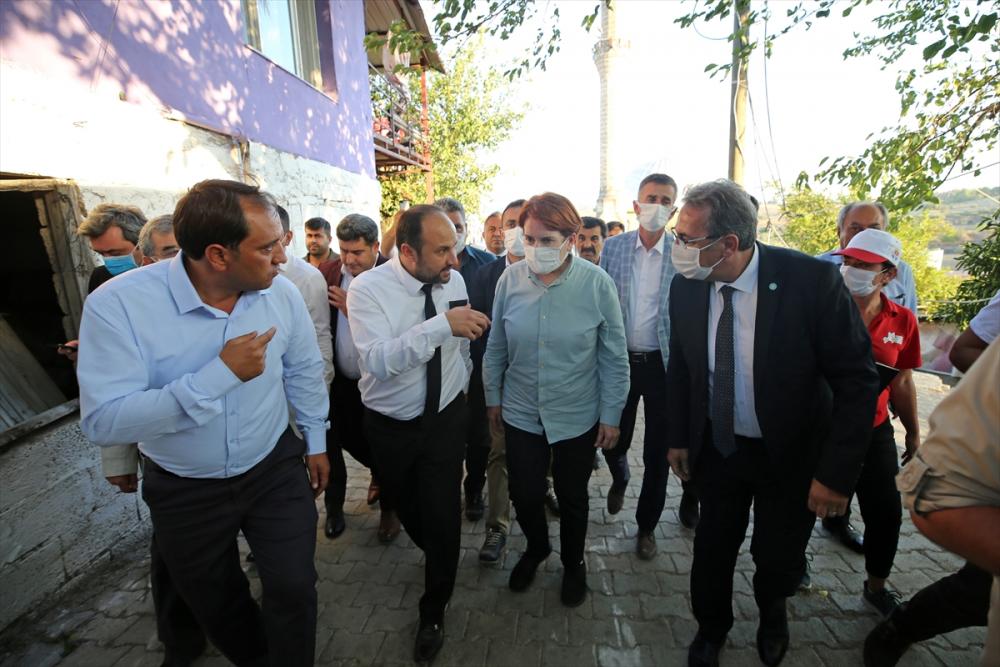 İYİ Parti Genel Başkanı Akşener, Adana Aladağ'daki orman yangınında zarar gören alanları inceledi:
