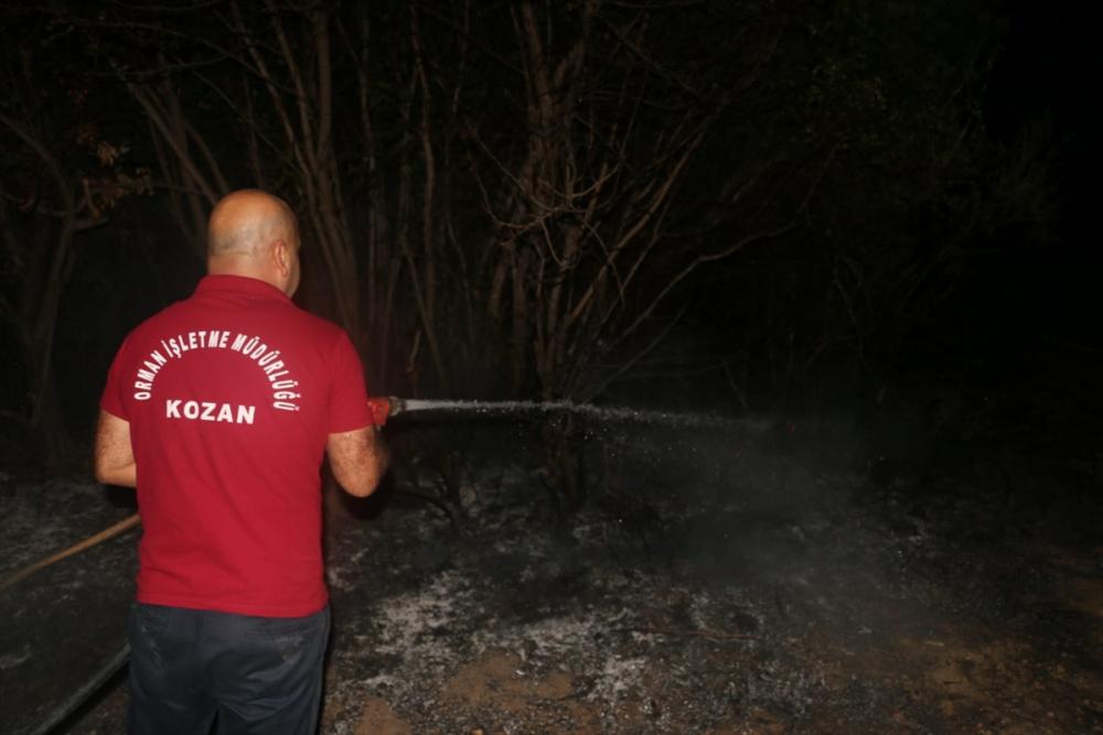 Adana'da zeytin bahçesinde çıkan yangın söndürüldü