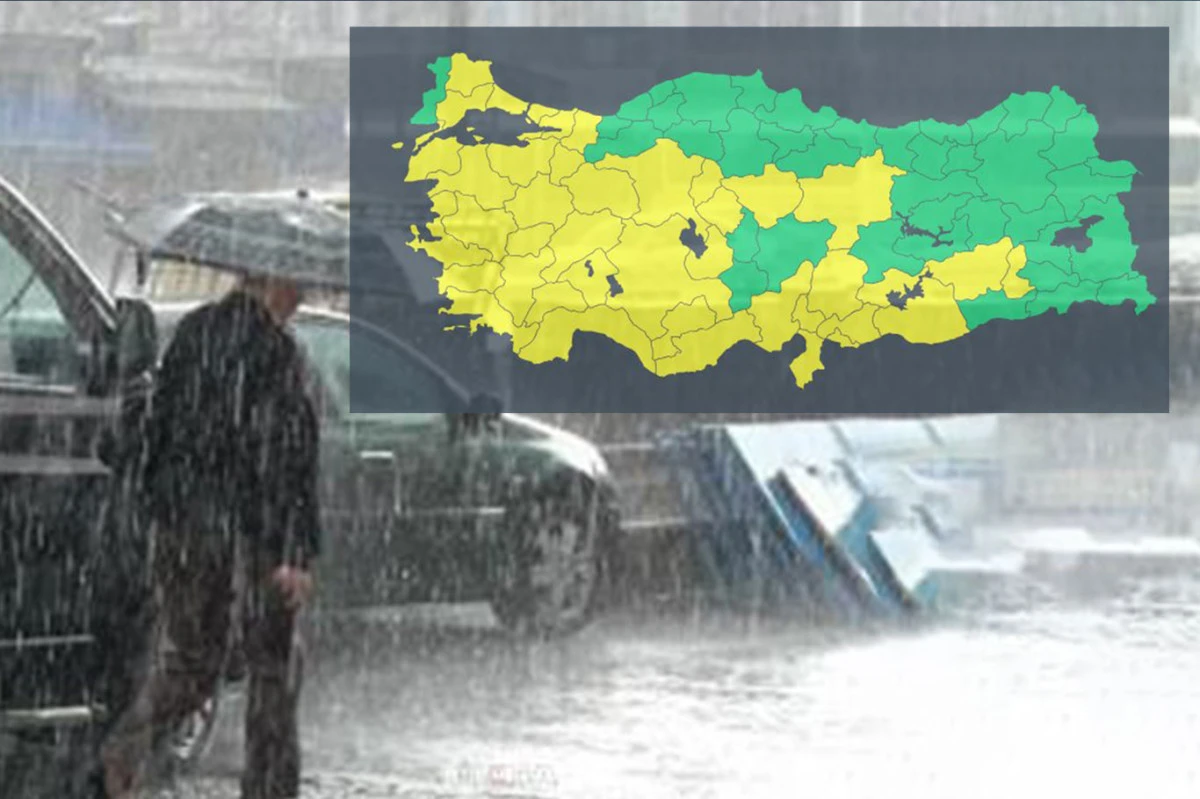 Meteoroloji'den 41 il i&ccedil;in sarı kodlu uyarı